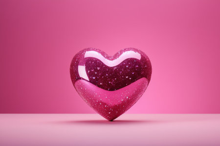 Heart symbol on pink backgroundの素材
