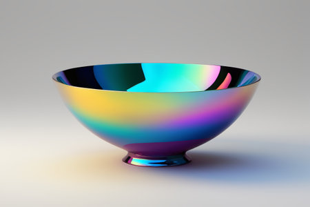 Colorful reflective bowl still life materialの素材