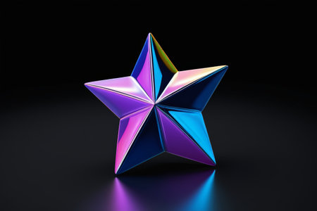 Colorful and luminous three-dimensional star materialsの素材