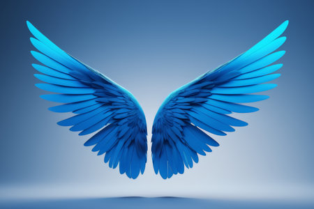Blue Wings Unfolding Background Materialの素材