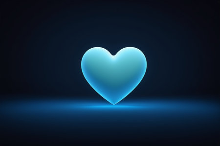 Blue Glowing Heart Materialの素材