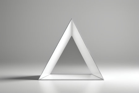 White triangle solid geometryの素材