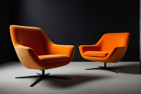 Modern Orange Armchair Home Ornamentの素材