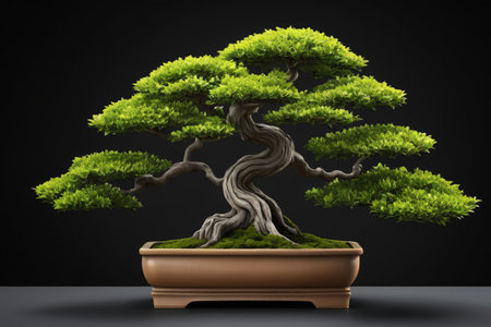 Close-up materials of Chinese bonsai greeneryの素材