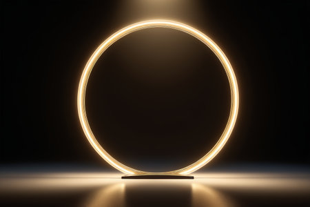Illuminated ring light decorative effectの素材