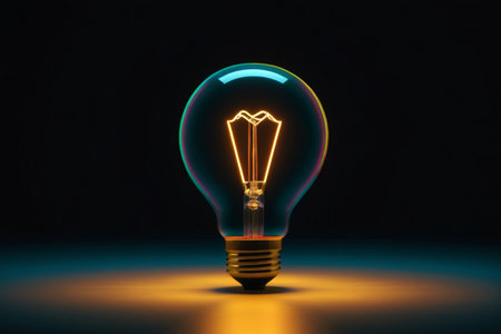 Luminous light bulbs creative concept materialsの素材