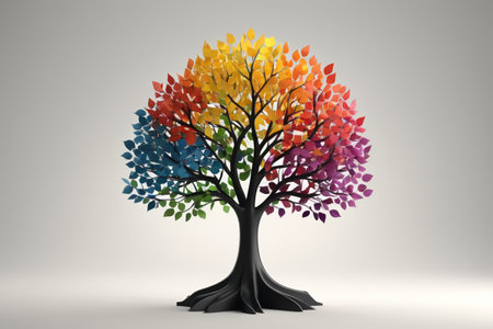 Colorful Leaf Art Treeの素材