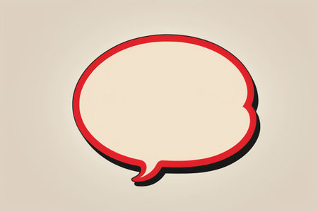 Red border blank dialog bubbleの素材