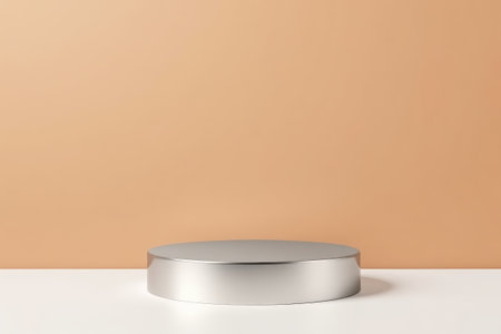 Silver round product display standの素材