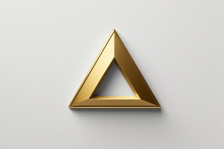 Golden solid triangle design materialの素材