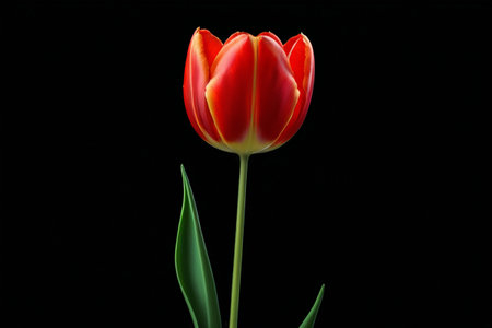 Close-up of red tulipsの素材