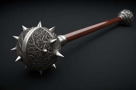 Metal carved maceの素材