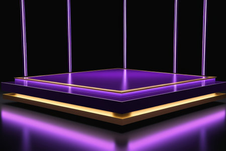 Purple light modern style display stageの素材