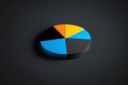Stereo colored pie chartの素材