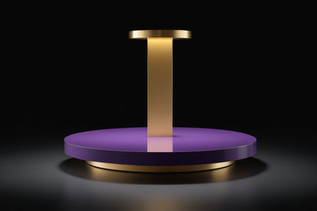 Purple and gold display platformの素材