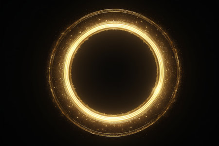 Golden Glowing Circle Animation Materialの素材