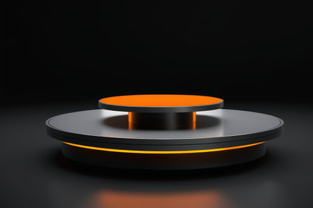 Modern Orange Display Stand 3D Modelの素材