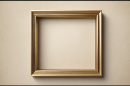 Gold decorative frame material on the wallの素材