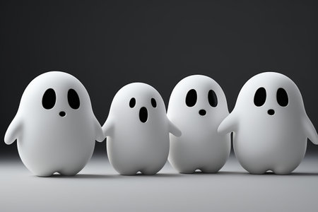 Four White Ghost Image Materialsの素材