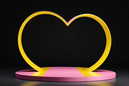 Heart-shaped display table design materialsの素材