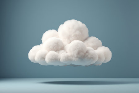 Suspended white cloud background materialの素材