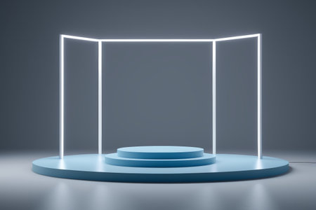 Modern light effect display stageの素材