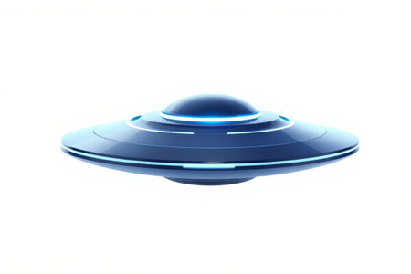 Science fiction-style flying saucer levitation materialの素材