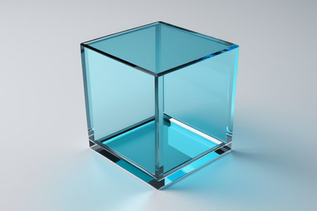 Blue transparent cube materialの素材