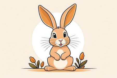 Cartoon Rabbit Illustration Materialの素材