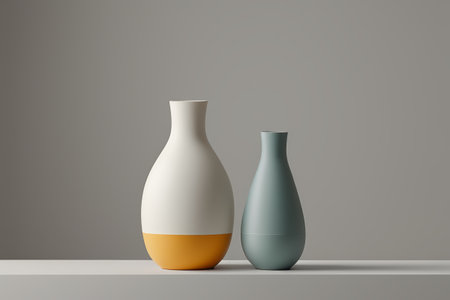 Modern minimalist style two-tone vase still lifeの素材