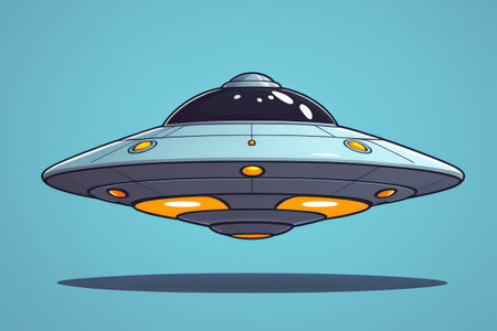 Science fiction-style spaceship flight footageの素材
