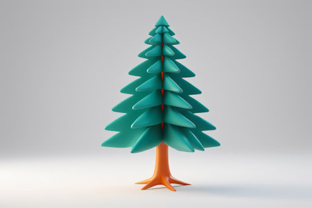 Simple 3D style Christmas tree materialの素材