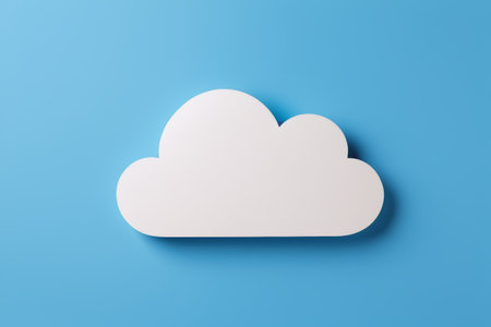 White Cloud Material with Blue Backgroundの素材