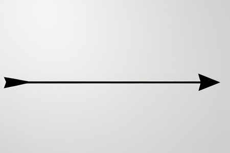 Black One-Way Arrow Graphic Materialの素材