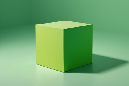 Green Cube Abstract Design Materialの素材