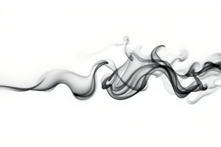 Black and white smoke flow effect pictureの素材