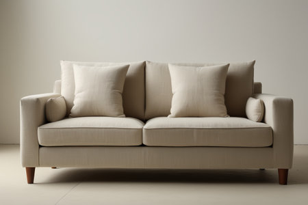 Beige Loveseat with Pillow Home Materialの素材