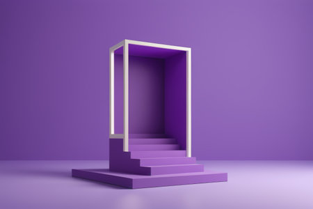 Purple 3D display table modelの素材
