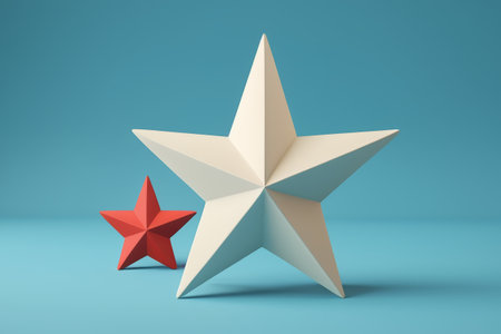 Size five-pointed star three-dimensional figureの素材