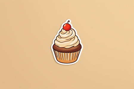 Cartoon Cupcake Illustration Materialの素材