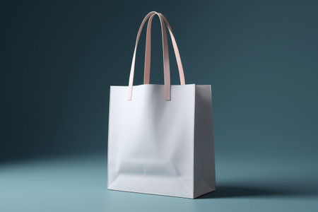 Close-up of white tote bagの素材