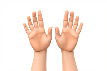 Spread your hands to create gesture materialの素材