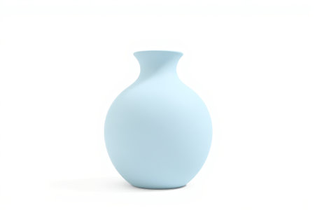 Close-up of a light blue vaseの素材