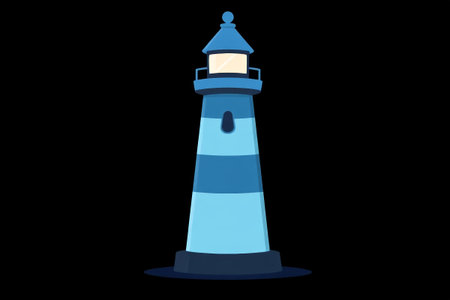 Blue Stripe Animated Lighthouseの素材