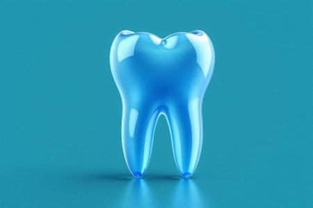 Blue transparent tooth modelの素材