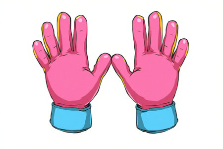 Cartoon style hands front displayの素材