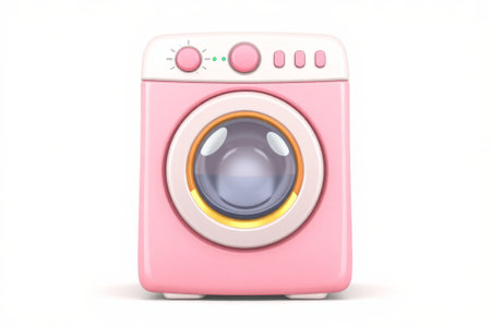 Pink cartoon washing machineの素材