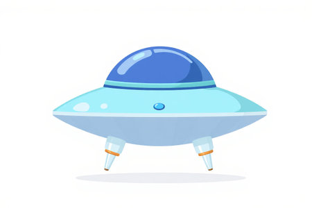 Cartoon style UFO illustrationの素材