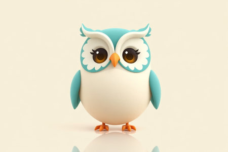 Cute cartoon owl imageの素材
