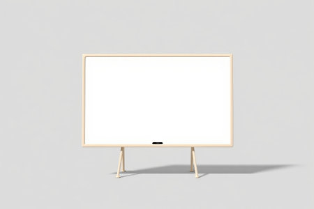Vertical whiteboard blank displayの素材